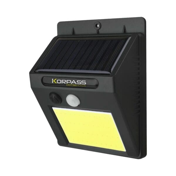 APLIQUE LED COB SOLAR KORPASS COM SENSOR 5W LUZ FRIA