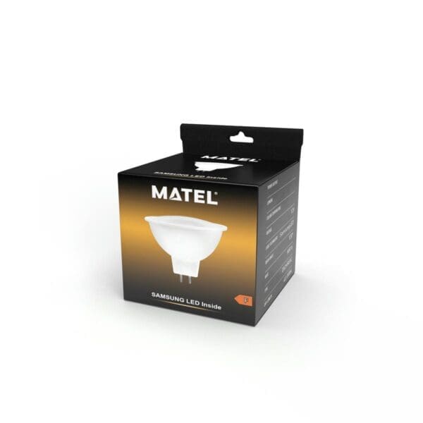 LÂMPADA LED MR16 MATEL CHIP SAMSUNG 5W 120º QUENTE - Image 2
