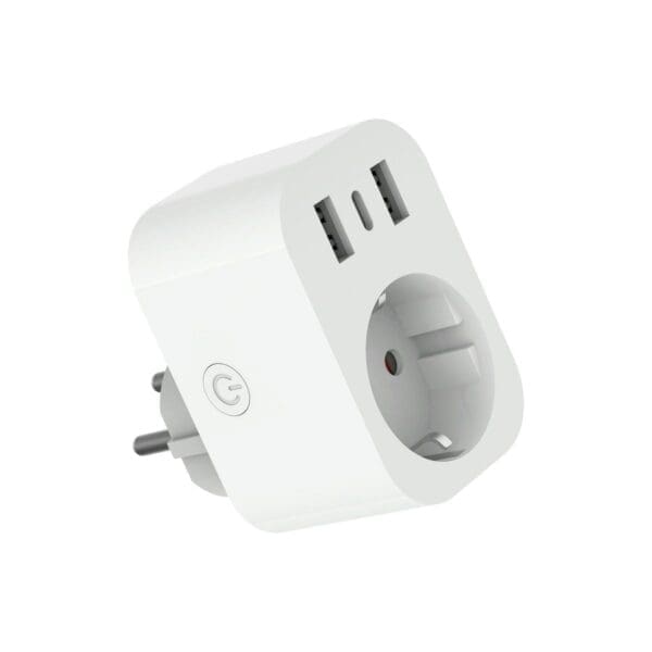 TOMADA INTELIGENTE WIFI MATEL 2 USB + 1 TIPO C 16A 230V