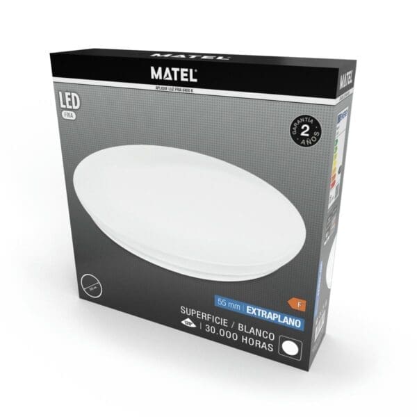 APLIQUE LED EXTRAPLANO MATEL REDONDO 12W FRIA - Image 2