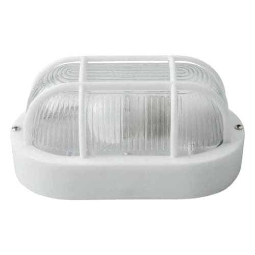 APLIQUE OVAL EXTERIOR IP54 E27 BRANCO