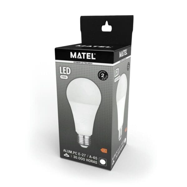 LÂMPADA LED PADRÃO MATEL E27 20W FRIA - Image 2