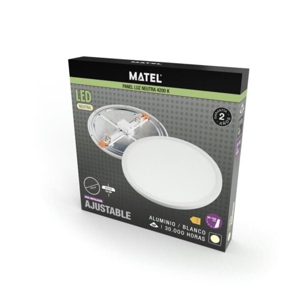 DOWNLIGHT LED AJUSTÁVEL REDONDO MATEL BRANCO 30W NEUTRA - Image 2