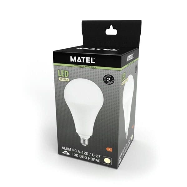 LÂMPADA LED PADRÃO MATEL E27 30W NEUTRA - Image 2