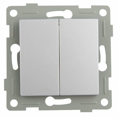 S-EMBUTIR COMUTADOR DUPLO TITÂNIO ONLEX 10A 250V
