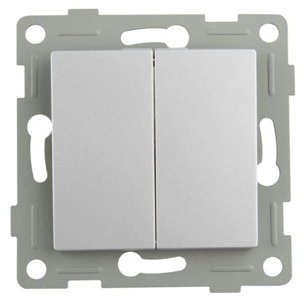 S-EMBUTIR COMUTADOR DUPLO TITÂNIO ONLEX 10A 250V