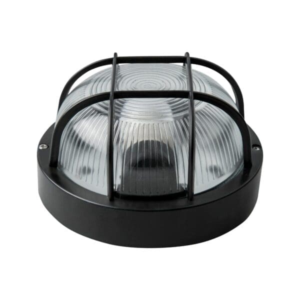 APLIQUE REDONDO EXTERIOR IP54 E27 PRETO