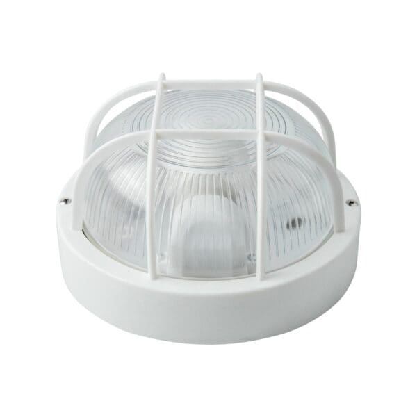 APLIQUE REDONDO EXTERIOR IP54 E27 BRANCO