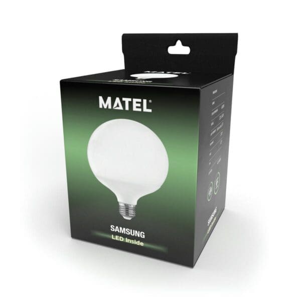 LÂMPADA LED GLOBO MATEL CHIP SAMSUNG G95 E27 NEUTRA 12W - Image 2