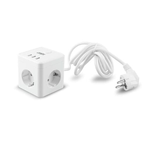 POWERCUBE 10A 3 TOMADAS + 3USB ONLEX CABO 1,5M BRANCO
