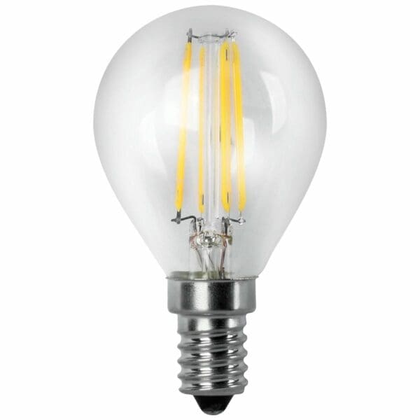 LÂMPADA LED FILAMENTO ESFÉRICA MATEL E14 G45 6W FRIA CLARA