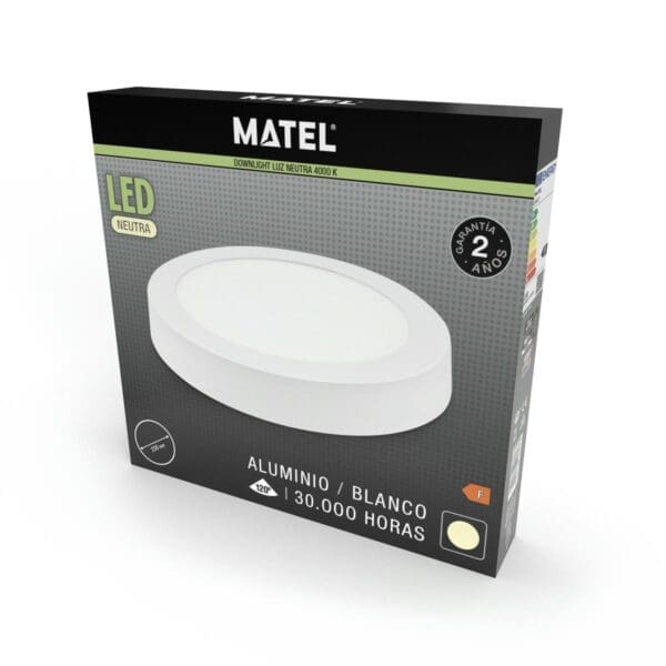DOWNLIGHT LED SUPERFÍCIE REDONDO BRANCO MATEL 6W NEUTRA - Image 2