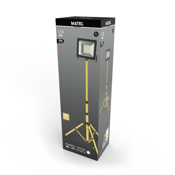 TRIPÉ COM PROJETOR LED MATEL IP65 70W FRIA - Image 2