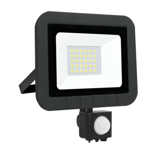 PROJETOR LED COM SENSOR PRETO MATEL 20W