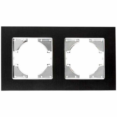 S-EMBUTIR MOLDURA ALUMÍNIO PRETO ONLEX 2 ELEMENTOS HORIZONTAL
