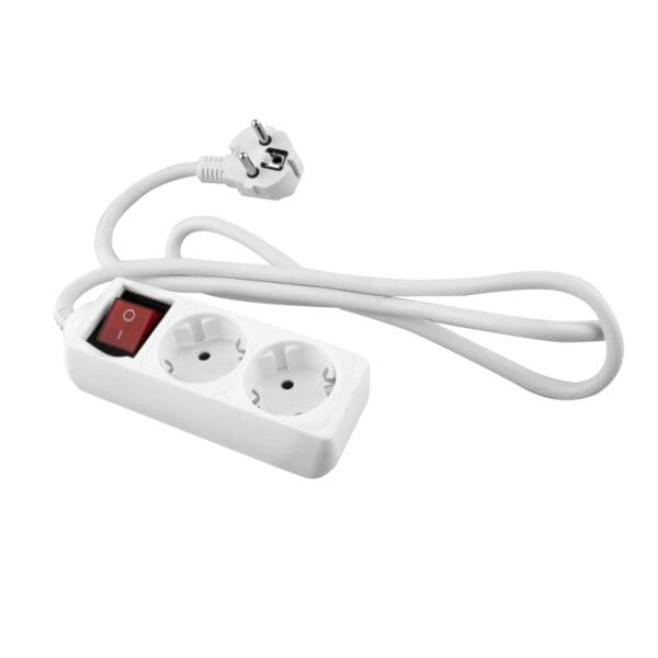 BASE BRANCA ONLEX T/T INTERRUPTOR CABO 3 MTS 2 TOMADAS