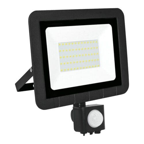 PROJETOR LED COM SENSOR PRETO MATEL 50W