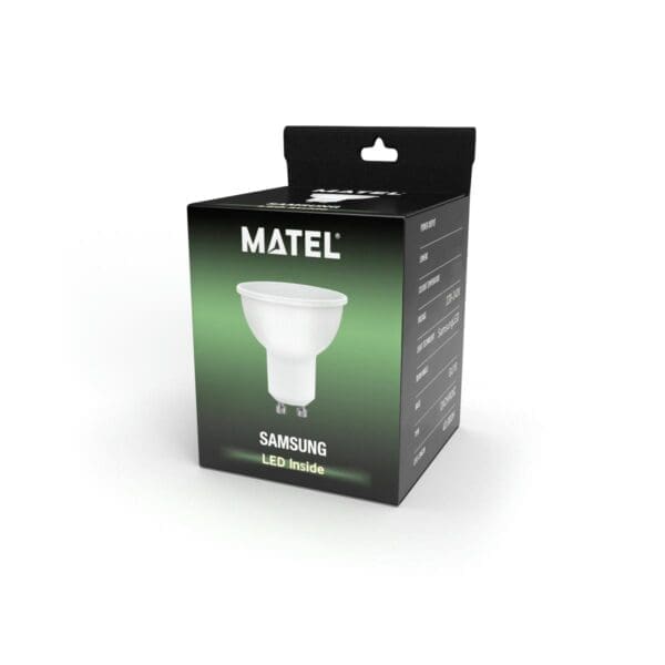 LÂMPADA LED GU10 MATEL CHIP SAMSUNG 38º 8W NEUTRA - Image 2