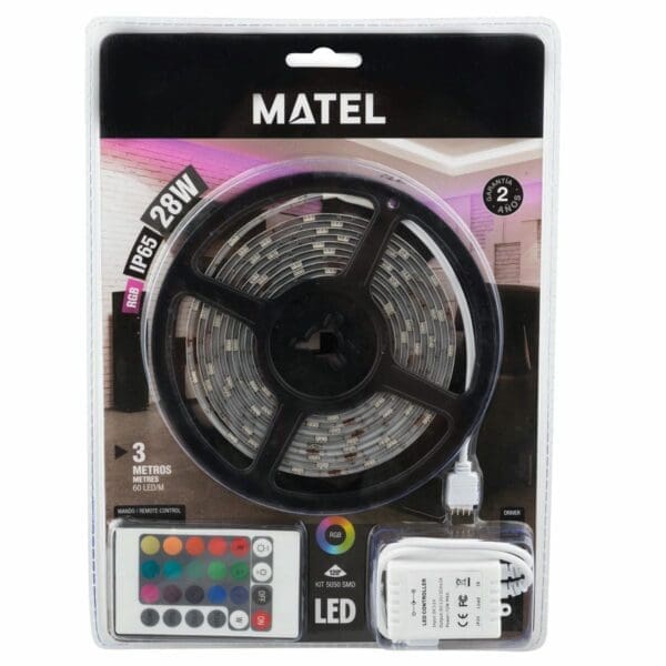 FITA LED MATEL 12V 3 METROS IP65 28W RGB - Image 2