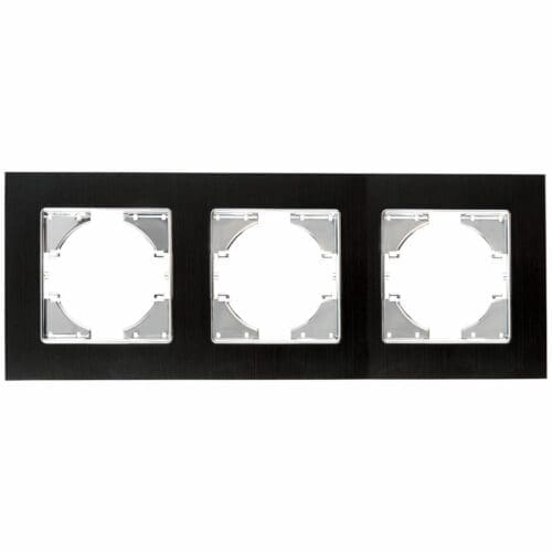 S-EMBUTIR MOLDURA ALUMÍNIO PRETO ONLEX 3 ELEMENTOS HORIZONTAL