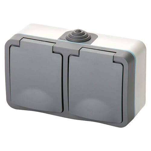 S-SUPERFÍCIE TOMADA DUPLA LUXE IP54 ONLEX