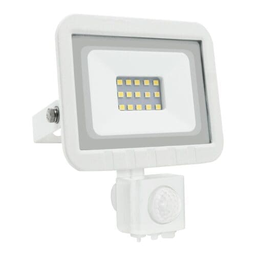 PROJETOR LED COM SENSOR BRANCO MATEL 10W