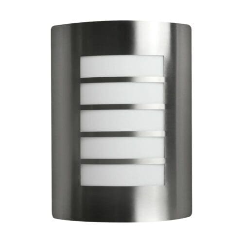 APLIQUE EXTERIOR INOX E27 IP44 MATEL RANHURADO