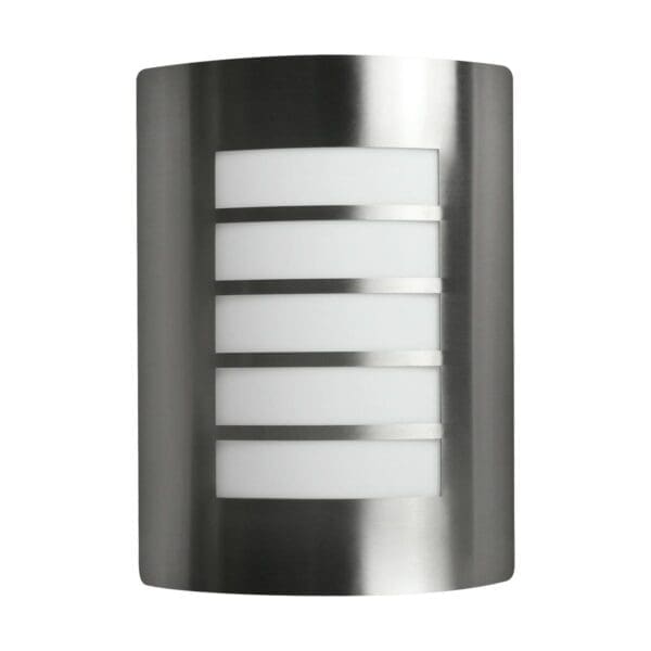 APLIQUE EXTERIOR INOX E27 IP44 MATEL RANHURADO