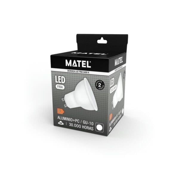 LÂMPADA LED DICROICA MATEL GU10 10W FRIO - Image 2