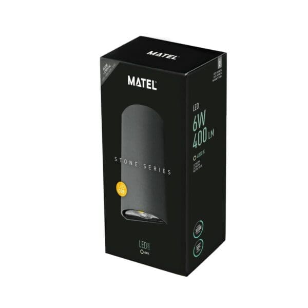 APLIQUE LED LUXE EXTERIOR IP54 MATEL SEMICIRCULAR 6W NEUTRA - Image 2