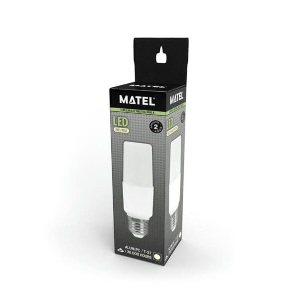 LÂMPADA LED TUBULAR MATEL T37 E27 10W NEUTRA - Image 2