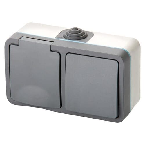 S-SUPERFÍCIE INTERRUPTOR+TOMADA LUXE IP54 ONLEX