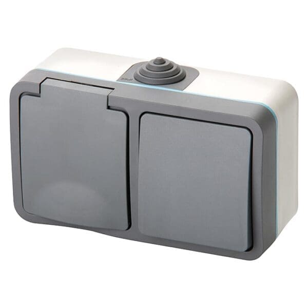 S-SUPERFÍCIE INTERRUPTOR+TOMADA LUXE IP54 ONLEX