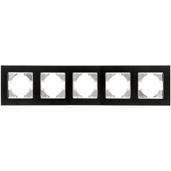 S-EMBUTIR MOLDURA ALUMÍNIO PRETO ONLEX 5 ELEMENTOS HORIZONTAL