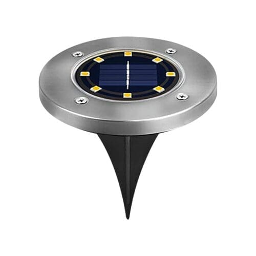 ESPIGA SOLAR LED KORPASS INOX 1W 3 UNIDADES LUZ QUENTE
