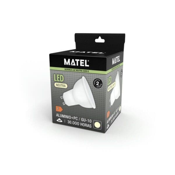 LÂMPADA LED DICROICA MATEL GU10 10W NEUTRA - Image 2