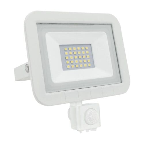 PROJETOR LED COM SENSOR BRANCO MATEL 20W