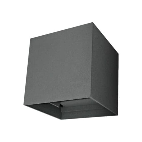 APLIQUE LED LUXE EXTERIOR IP54 MATEL CUBO 6W FRIA