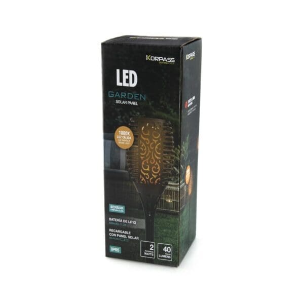 TOCHA SOLAR LED EFEITO CHAMA 1800K KORPASS 2W - Image 2