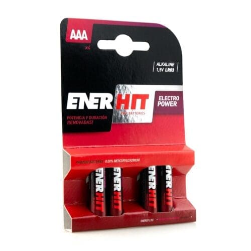 PILHA ALCALINA ENERHIT LR03/AAA BLISTER 4 UNIDADES