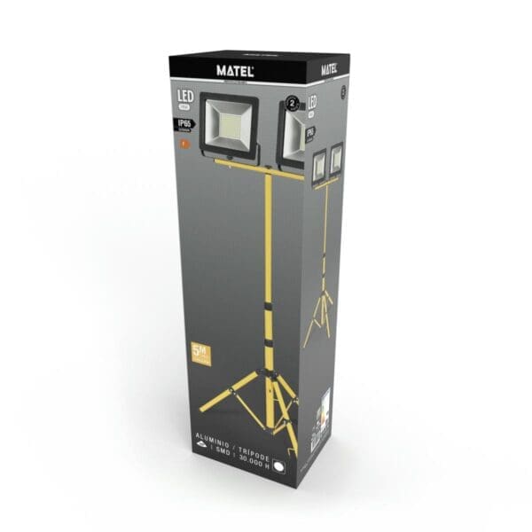 TRIPÉ COM PROJETOR LED MATEL IP65 2x20W FRIA - Image 2