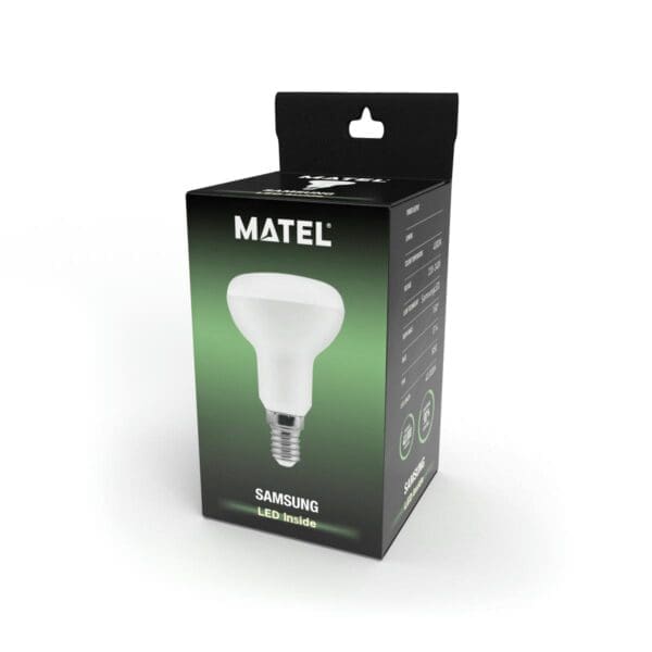 LÂMPADA LED REFLETORA MATEL CHIP SAMSUNG E14 R50 6W NEUTRA - Image 2