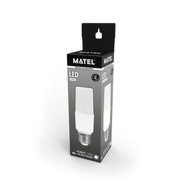 LÂMPADA LED TUBULAR MATEL T37 E27 10W FRIA - Image 2