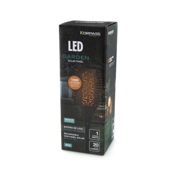 TOCHA SOLAR LED EFEITO CHAMA 1800K KORPASS 1W - Image 2