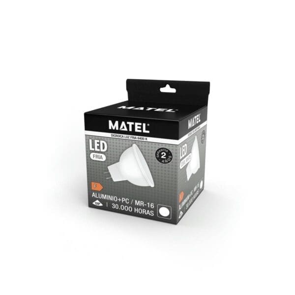 LÂMPADA LED DICROICA MATEL MR16 8W FRIO - Image 2