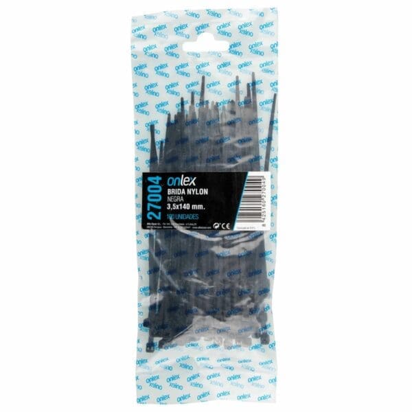 BRAÇADEIRA NYLON ONLEX PRETA 3,5x140MM (100 UNIDADES) - Image 2