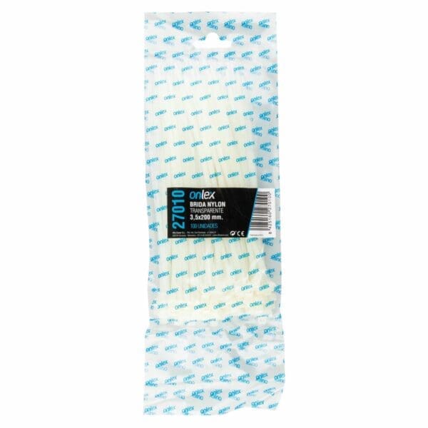 BRAÇADEIRA NYLON ONLEX TRANSPARENTE 3,5x200MM (100 UNIDADES) - Image 2