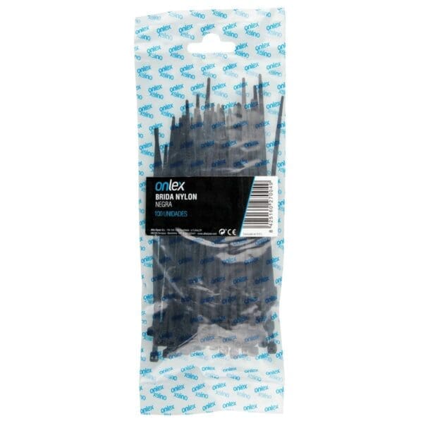 BRAÇADEIRA NYLON ONLEX PRETA 7,5x450MM (100 UNIDADES) - Image 2