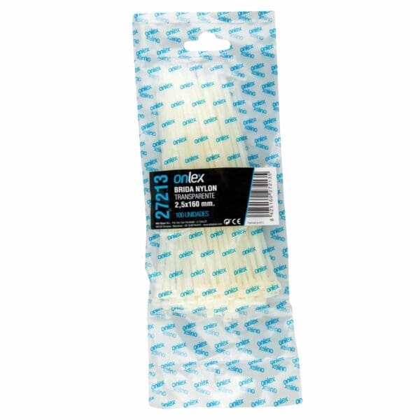 BRAÇADEIRA NYLON ONLEX TRANSPARENTE 2,5x160MM (100 UNIDADES) - Image 2