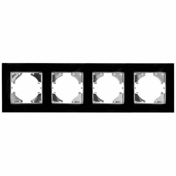 S-EMBUTIR MOLDURA CRISTAL PRETO ONLEX 4 ELEMENTOS